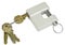 New close metal padlock