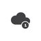 New cloud notification vector icon