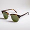 New Clubmaster Sunglasses With Brown Tortoise And Green Lens Shades