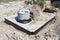 New concrete septic tank