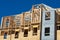 New Condominium or apartment construction plywood frame wooden