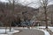 New Croton  Dam during winter, Croton-On-Hudson, Croton Gorge Park, NY, USA