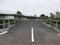 New cycle bridge over ring canal zuidplaspolder at Gouda westergouwe district at regional road N207.