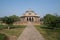 New Delhi, India - January 5, 2020: Tourists at Isa Khans Garden Tomb, part of Humayan`s Tomb Complex