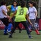 New Delhi, India - July 01 2018: Women Footballers of local football team during game in regional Derby championship on a bad