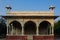 New Delhi, India - July 10, 2021 : The Hira Mahal is a pavilion in the Red Fort in Delhi.