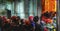 NEW DELHI, INDIA - March 21, 2019 : People praying in Gurudwara Bangla Sahib, the largest Sikh temple in the city