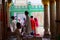 NEW DELHI, INDIA. MAY 26,2018: People read prayers in the premises of Hazrat Nizamuddin Dargah Complex, after the Iftar ceremony,