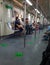New Delhi India â€“ February 3 2021 : View inside Delhi metro station after the lockdown where wearing face mask is essential,