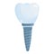 New dental implant icon cartoon vector. Oral tooth
