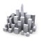 New design cityscape, Abstract modern futuristic city on white