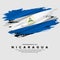 New design of Nicaragua independence day vector. Nicaragua flag with abstract brush vector