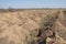 New dug graves, grave cemetery for those infected by coronavirus, Ukraine Dnieper city