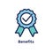 New Employee Hiring Process icon - benefits ribbon