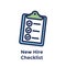 New Employee Hiring Process icon : checklist