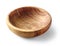 New empty olive wood bowl
