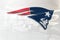 New england patriots on glossy office wall realistic texture