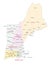 New england states administrative map