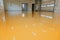 New epoxy floor in warehouse factory. Construction series