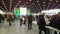 New exhibition, convention and conference expo center. Businessmen, visitors, investors, crowd of people in trade show. Venue for