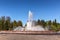 New fountain in Maritime Victory Park on Krestovsky Island in St. Petersburg