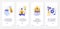 New future automation technology, innovation UX, UI onboarding mobile app page screen set