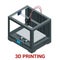 New generation of 3D Printing Machine printing a model of plastic.