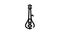 new generation electric violin black icon animation