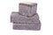 New gray decorative street pavement concrete bricks paving stone isolated