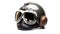 A new grey vintage helmet and wind goggle isolated on white background. Generative Ai