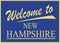 New Hampshire with blue background