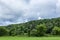 New Hampshire mountains on a bright cloudy bluejay