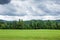 New Hampshire mountains on a bright cloudy bluejay