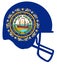New Hampshire State Flag Football Helmet