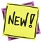 New! Handwriting on sticky note.