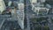 New high-rise buildings constructing in process. Video. Top view of the construction of an apartment building in the