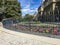 New, higher fence around French Senate House in the Jardin de Luxembourg, Paris, France