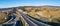 New highway with a tunnel and crossroad on Zakopianka road in Poland