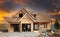 New Home House Dwelling Housing Residence Plywood Exterior Construction Cedar Wood Roof