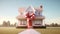 A new house adorned with a present bow signifies the cherished gift of homeownership