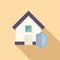 New house liability icon flat vector. Policy risk