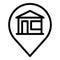 New house location icon outline vector. Move service