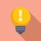 New idea bulb icon flat vector. Help therapy work