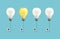 New idea vector background. Lamp bulbs light illustration