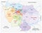 New ile de france administrative and political vector map