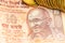 New indian 10 rupees banknote and 5 rupees coins