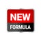 New innovative and improved formula product label packaging vector icon badge