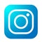 New Instagram camera logo icon in blue vector with modern gradient design illustrations on white background