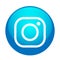 New Instagram camera logo icon in blue vector with modern gradient design illustrations on white background