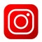 New Instagram camera logo icon in red vector with modern gradient design illustrations on white background